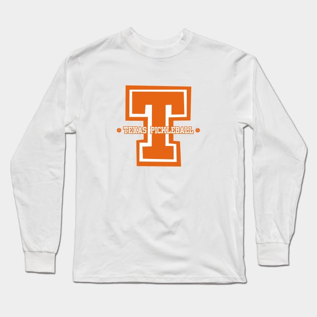 Varsity Texas Pickleball Logo Wear Long Sleeve T-Shirt by Hayden Mango Collective 